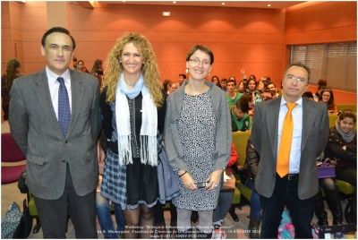 De izq. a dcha, Jose Carlos Gmez, Elena Gmez, Brbara Muscynska y Francisco Villamandos en el acto inaugural del curso